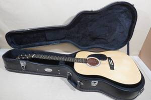 lot 1 image: Fender Squier Acoustic Guitar with Hard Case
