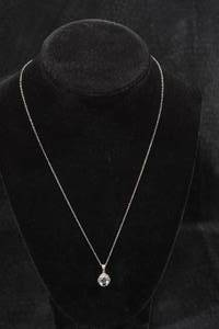 lot 34 image: Sterling Silver Aquamarine Pendant with Chain