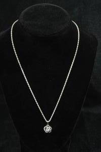 lot 37 image: Sterling Silver Rope Chain with Spiral Pendant
