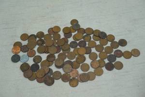 lot 39 image: 100 US Wheat Pennies - Unsorted