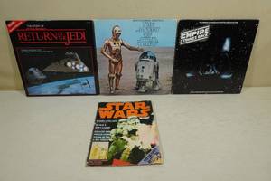 lot 104 image: 3 Star Wars Vinyl Records with Vintage Magazine
