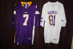 lot 130 image: 2 Viking Jerseys -L & XL