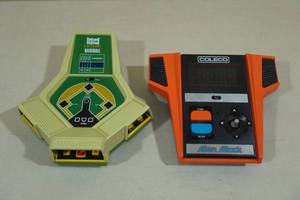 lot 179 image: 2 Vintage Coleco Hand Held Video Games -Baseball & Alien Attack