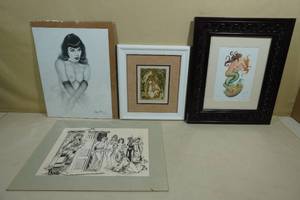 lot 186 image: 4 Adult Themed Prints - Doctor Who