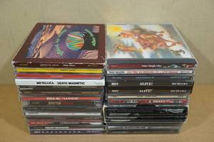 lot 199 image: Assorted CDs -Metallica, Weezer, Van Halen, Led Zeppelin, Kiss, White Stripes