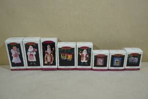 lot 221 image: 8 Vintage Hallmark Keepsake Christmas Ornaments -Mother Goose, Merry Olde Santa, Christkindt