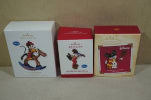 lot 231 image: 3 Vintage Hallmark Keepsake Christmas Ornaments -Disney Mickey Mouse