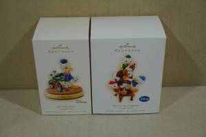 lot 233 image: 2 Vintage Hallmark Keepsake Christmas Ornaments -Disney Donald Duck