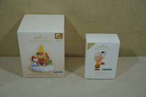 lot 238 image: 2 Vintage Hallmark Keepsake Christmas Ornaments -Peanuts Charlie Brown and Snoopy