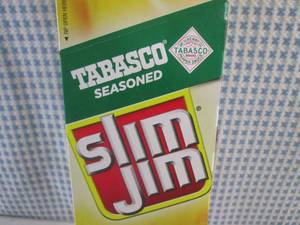 (B-2) Box of 24 Slim Jim Tabasco Seasoned Smoked Snack Sticks Past Date