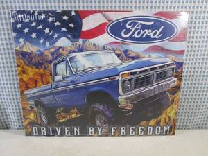 (FS) Ford Driven By Freedom Tin Sign 16 x 12 12 New in Plastic Wrap