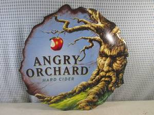 (FS) Angry Orchard Hard Cider Tin Bar Sign - New - 19 12 x 19 12
