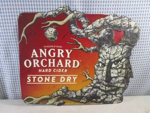 (FS) Angry Orchard Hard Cider Stone Dry Tin Bar Sign - New - 18 x 15
