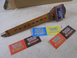 (A-1) Samuel Adams Seasonal Brew Beer Tap Handle with Inserts - New In Box - 13 34