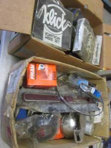 (F-2) 2 Boxes Full of Assorted Vintage Automotive Parts Etc