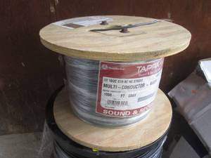 (UD1) 1,000 Ft Spool of Tappan Sound &amp Security Cable SY 182C STR BC NS STRGHT GRAY