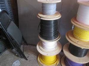 (UD1) 4 Partial Spools of Assorted Cable - Unknown Lengths