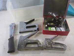 (D-3) Assorted Staple Guns - Arrow Stanley Etc