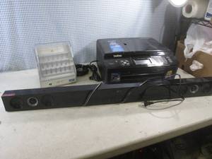 (D-4) Brother Printer, LG Sound Bar and ASB Incubator