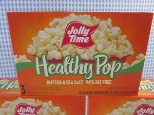 (B-1) 6 Boxes Jolly Time Healthy Pop Butter &amp Sea Salt Microwave Popcorn 3 Bags per Box Past Date