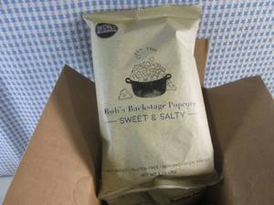 (B-4) 18 Bags Robs Backstage Sweet &amp Salty Popcorn 1oz Bags 3 Boxes of 6 Bags Best by Sept 2023