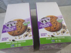 (B-2) 2 Boxes Lenny &amp Larrys Jumbo Oatmeal Raisin Cookies 12 - 4oz Cookies per Box By Oct 2023