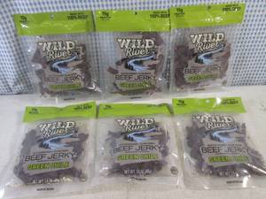 (B-1) 6 Bags Green Chile Beef Jerky 3.5oz Best by Oct 2023