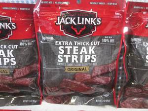 (B-3) 6 Bags Jack Links Original Extra Thick Cut Steak Strips 3oz Past Date