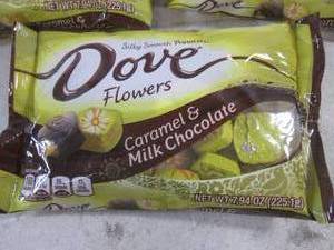 (B-1) 3 Bags Dove Flowers Caramel &amp Milk Chocolate Candy 7.94oz Best by Nov 2023