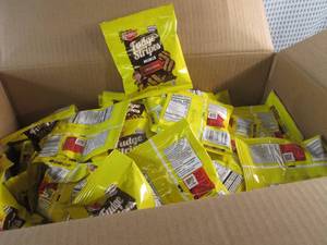 (A-4) Case of 130 Bags Keebler Fudge Stripes Original Minis Cookies 1oz Bags Past Date