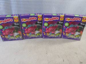 (C-1) 4 Boxes Funables Trolls Snacks 10 Pouches per Box Past Date