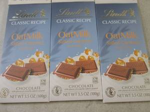 (B-3) 6 Large OatMilk Salted Caramel Non-Dairy Chocolate Bars 3.5oz Past Date