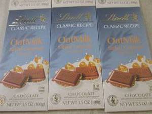 (B-3) 6 Large OatMilk Salted Caramel Non-Dairy Chocolate Bars 3.5oz Past Date