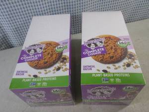 (B-3) 2 Boxes Lenny &amp Larrys Jumbo Oatmeal Raisin Cookies 12 - 4oz Cookies per Box By Oct 2023