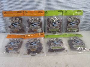 (C-1) 8 Bags Wild River Beef Jerky 4 Mild 4 Green Chile Best by Dec 2023