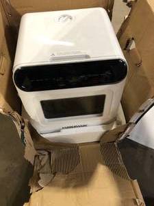Farberware Complete 18 in. White Portable Countertop Dishwasher with UV Light, 5 Wash Programs, Glass Door Customer Returns See Pictures
