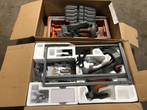 Lot of Assorted Ridgid Tile Saw Cutter Table For Parts  Customer Returns See Pictures