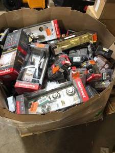 Gaylord of Assorted Door Locks and Handles Various Models and Conditions  Customer Returns See Pictures