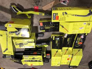 Lot of Assorted Ryobi Lawn Care Items Various Models and Conditions  Customer Returns See Pictures