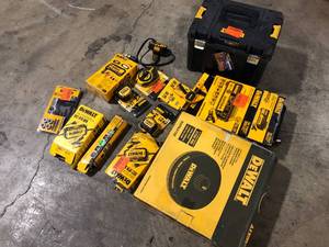 Lot of Assorted Dewalt Power Tools and Hardware Various Models and Conditions Customer Returns See Pictures