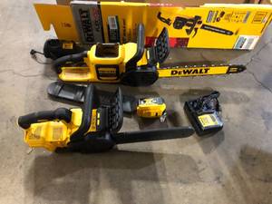 Lot of 2 Dewalt Chainsaw  Various Sizes and Conditions  Customer Returns See Pictures