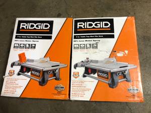 Lot of 2 RIDGID 6.5 Amp 7 in. Blade Corded Table Top Wet Tile Saw  Customer Returns See Pictures