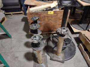 lot 39 image: (5) Assorted Table Pedestals & Asso...