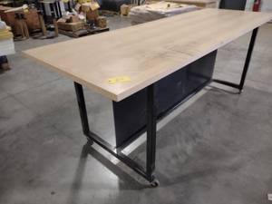 lot 57 image: Steel Frame Rolling Table, 116x40x4...