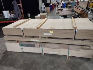 lot 75 image: (14) 34x4x10 Birch MDF...