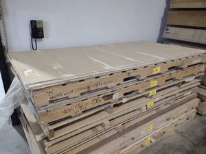 lot 85 image: (3) 14x4x8 Milky White Plexiglass ...