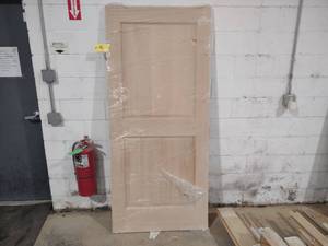 lot 92 image: Birch Panel Door, 35.75x80x1.75...
