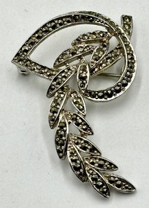 lot 18 image: Three Beautiful Marcasite Brooches