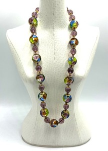 lot 38 image: Colorful Glass Beaded Necklace