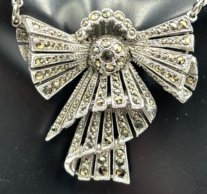 lot 39 image: Angel Figurine Marcasite Necklace